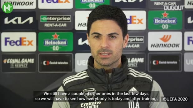 Arteta on Aubameyang's fitness ahead of Slavia Prague